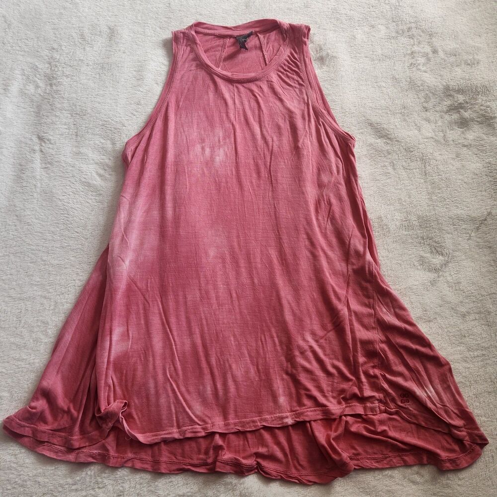 Sweaty Betty Easy Peazy Tank Top Coral Pink Tie Dye Swing Vest Size Small EUC